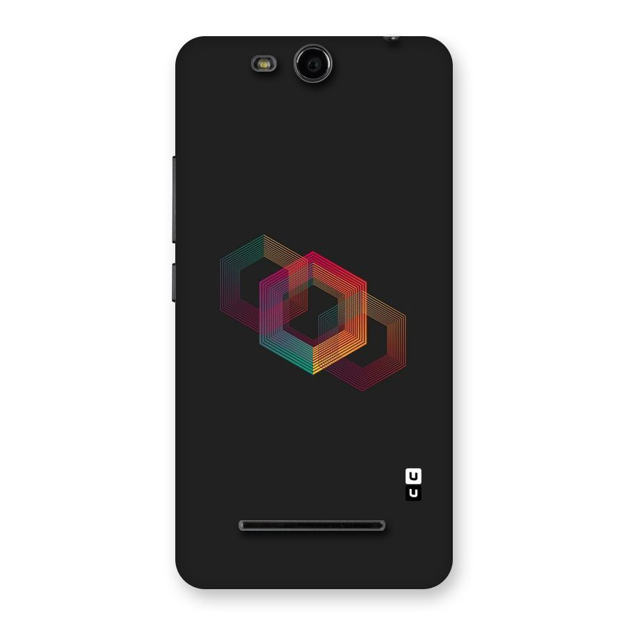 Tri-hexa Colours Back Case for Micromax Canvas Juice 3 Q392