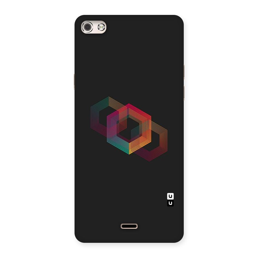 Tri-hexa Colours Back Case for Micromax Canvas Silver 5