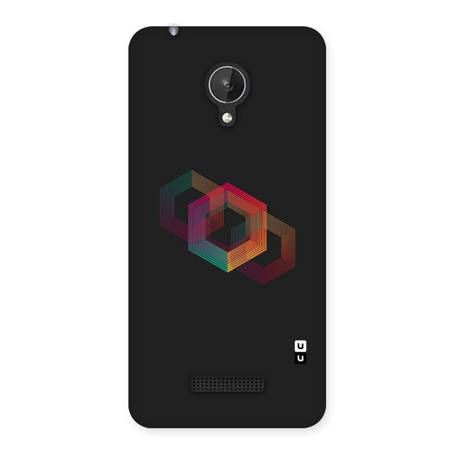 Tri-hexa Colours Back Case for Micromax Canvas Spark Q380