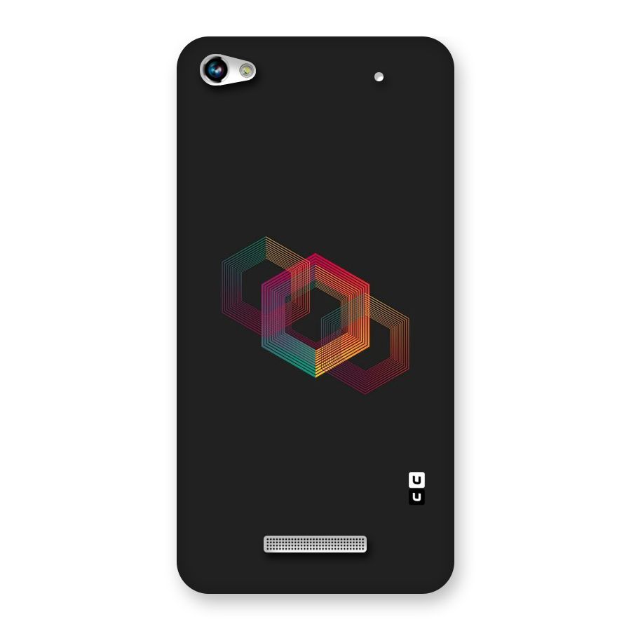 Tri-hexa Colours Back Case for Micromax Hue 2