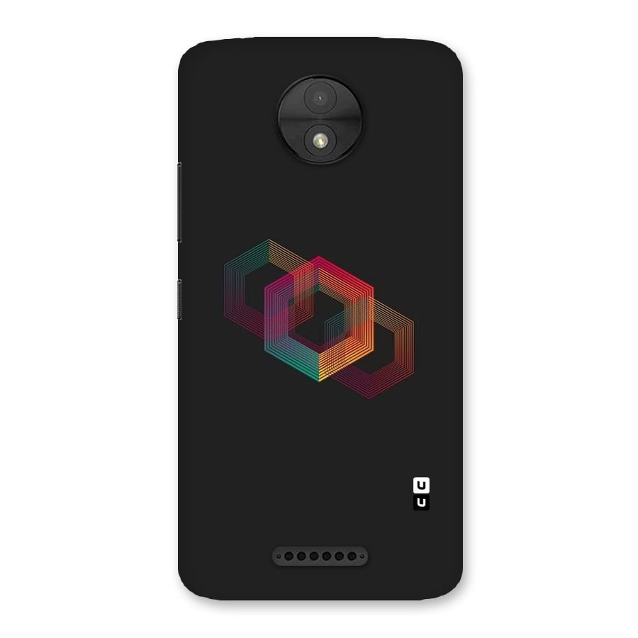 Tri-hexa Colours Back Case for Moto C