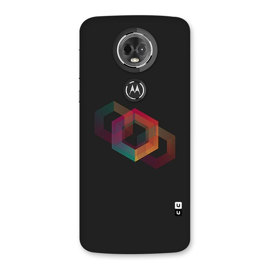 Tri-hexa Colours Back Case for Moto E5 Plus
