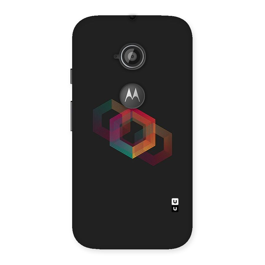 Tri-hexa Colours Back Case for Moto E 2nd Gen
