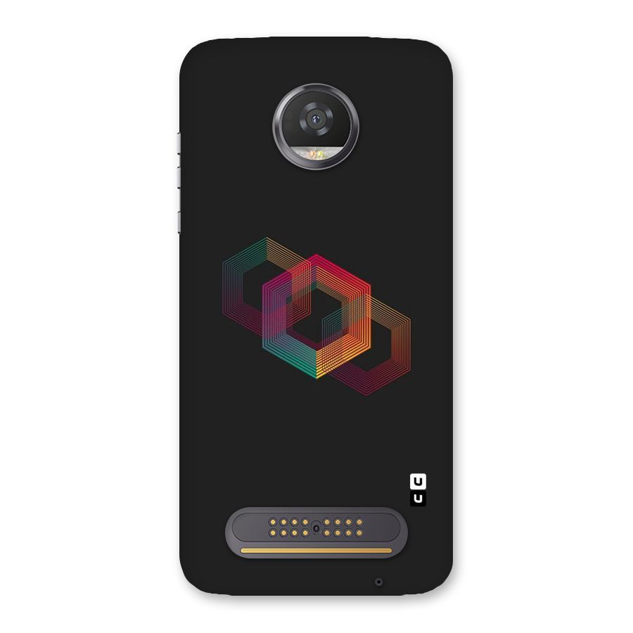 Tri-hexa Colours Back Case for Moto Z2 Play