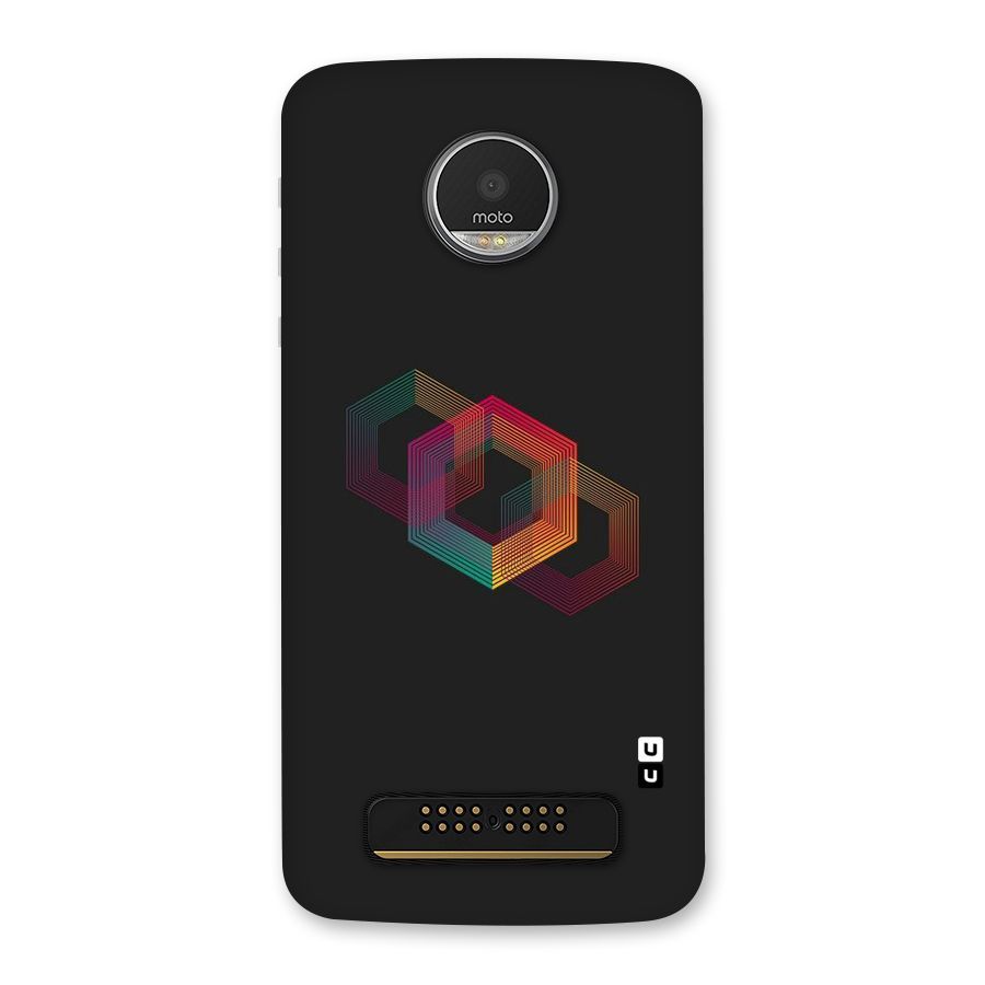 Tri-hexa Colours Back Case for Moto Z Play