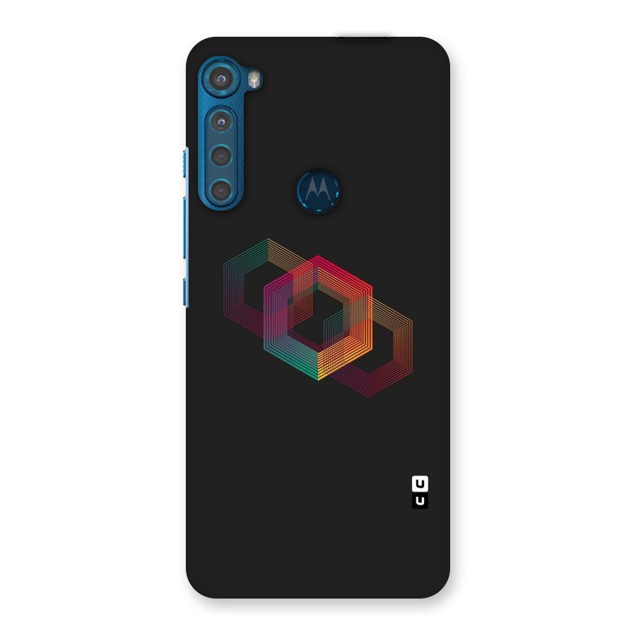 Tri-hexa Colours Back Case for Motorola One Fusion Plus