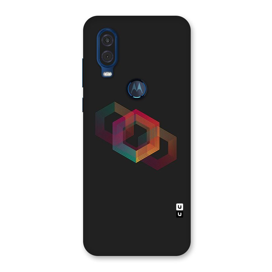 Tri-hexa Colours Back Case for Motorola One Vision