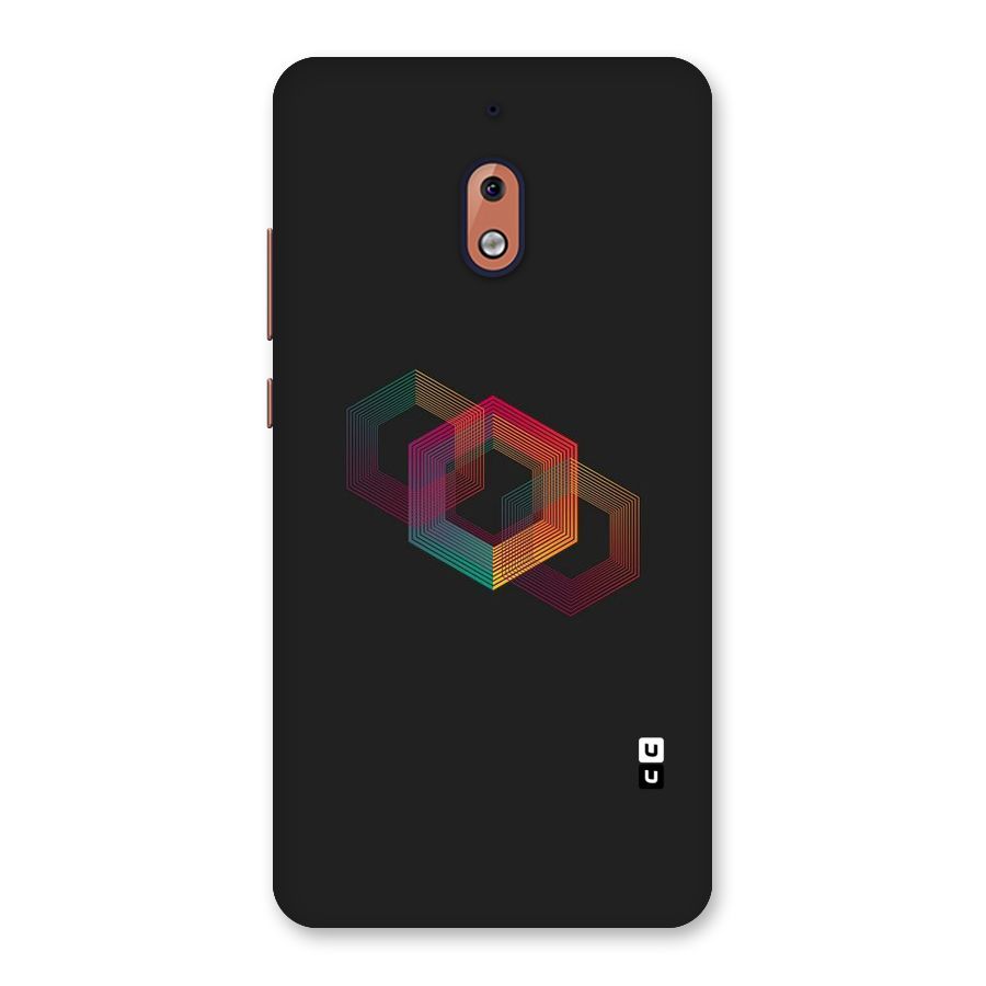 Tri-hexa Colours Back Case for Nokia 2.1