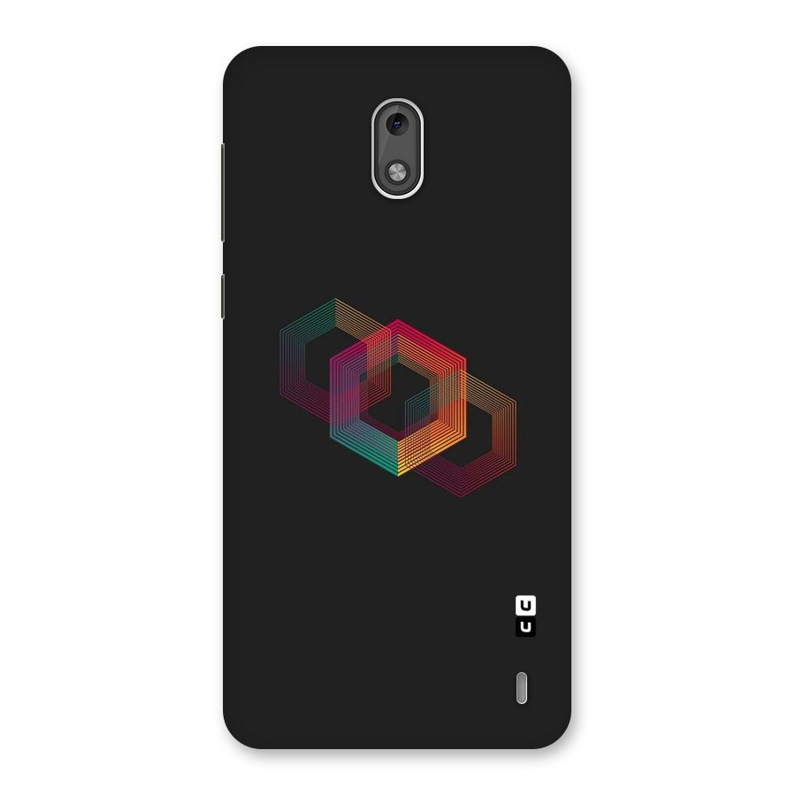 Tri-hexa Colours Back Case for Nokia 2