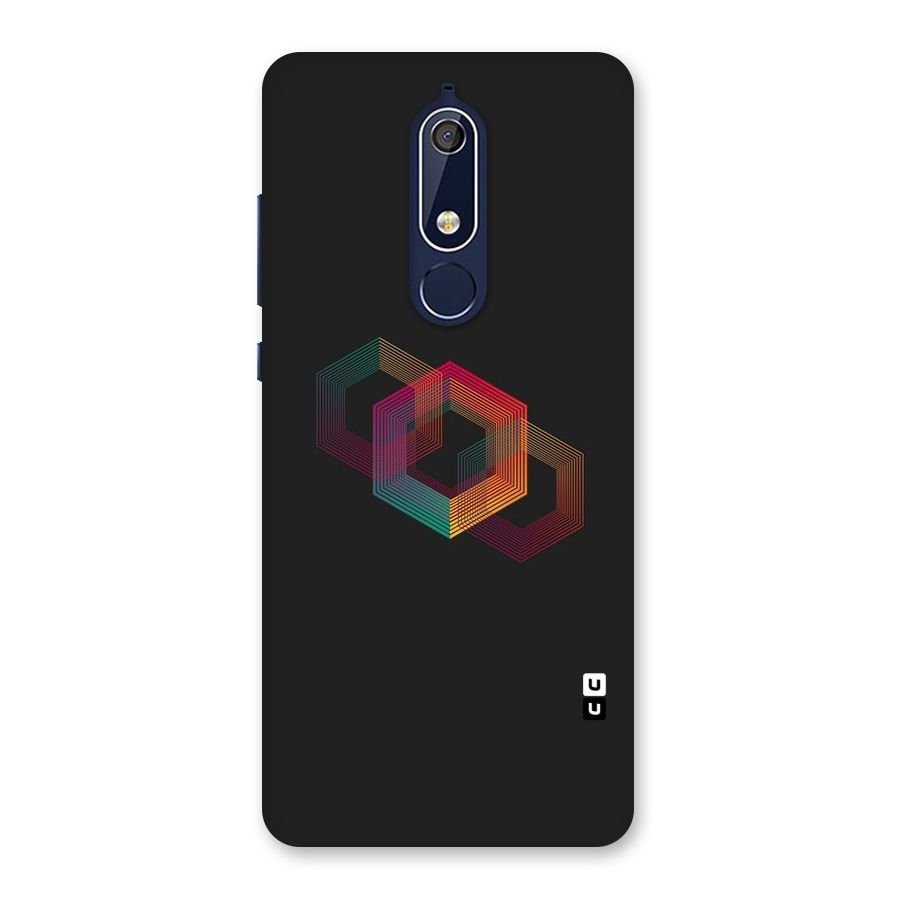 Tri-hexa Colours Back Case for Nokia 5.1
