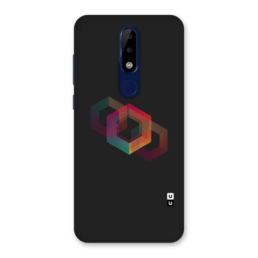 Tri-hexa Colours Back Case for Nokia 5.1 Plus