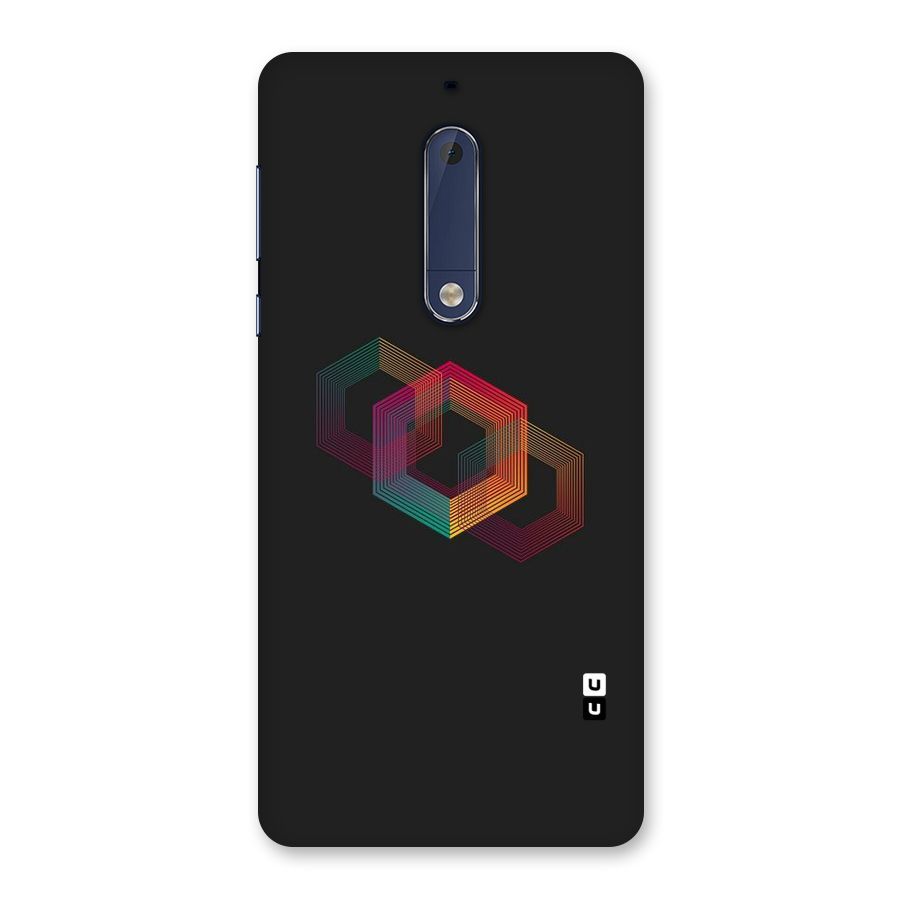 Tri-hexa Colours Back Case for Nokia 5