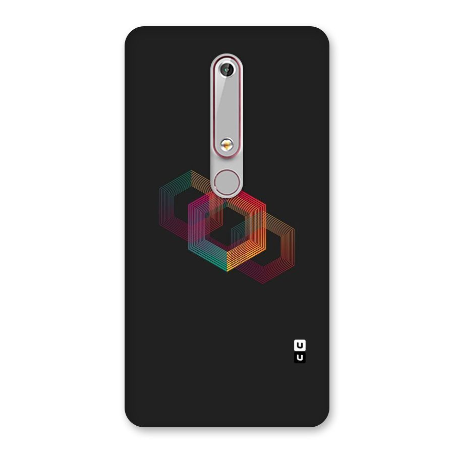 Tri-hexa Colours Back Case for Nokia 6.1