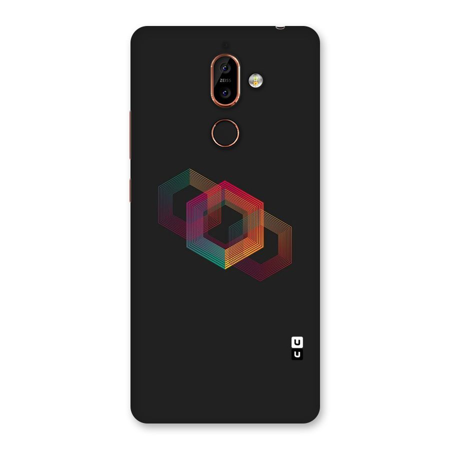 Tri-hexa Colours Back Case for Nokia 7 Plus