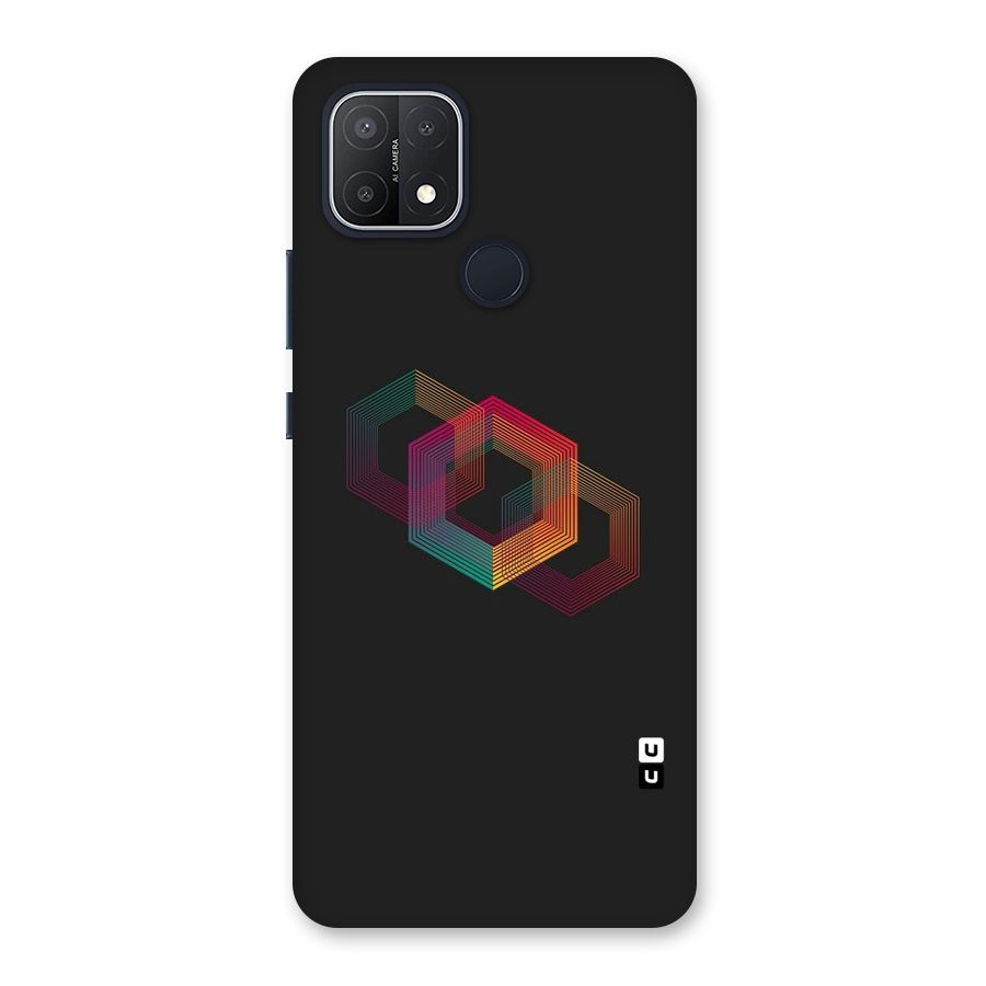 Tri-hexa Colours Back Case for Oppo A15