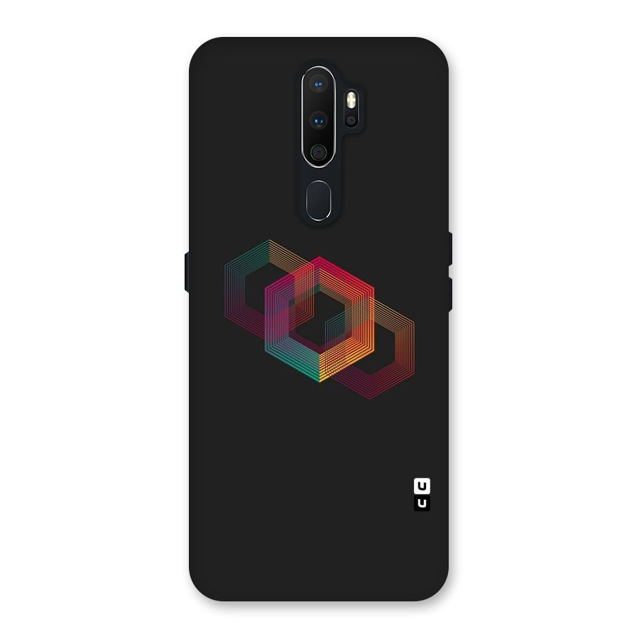 Tri-hexa Colours Back Case for Oppo A5 (2020)
