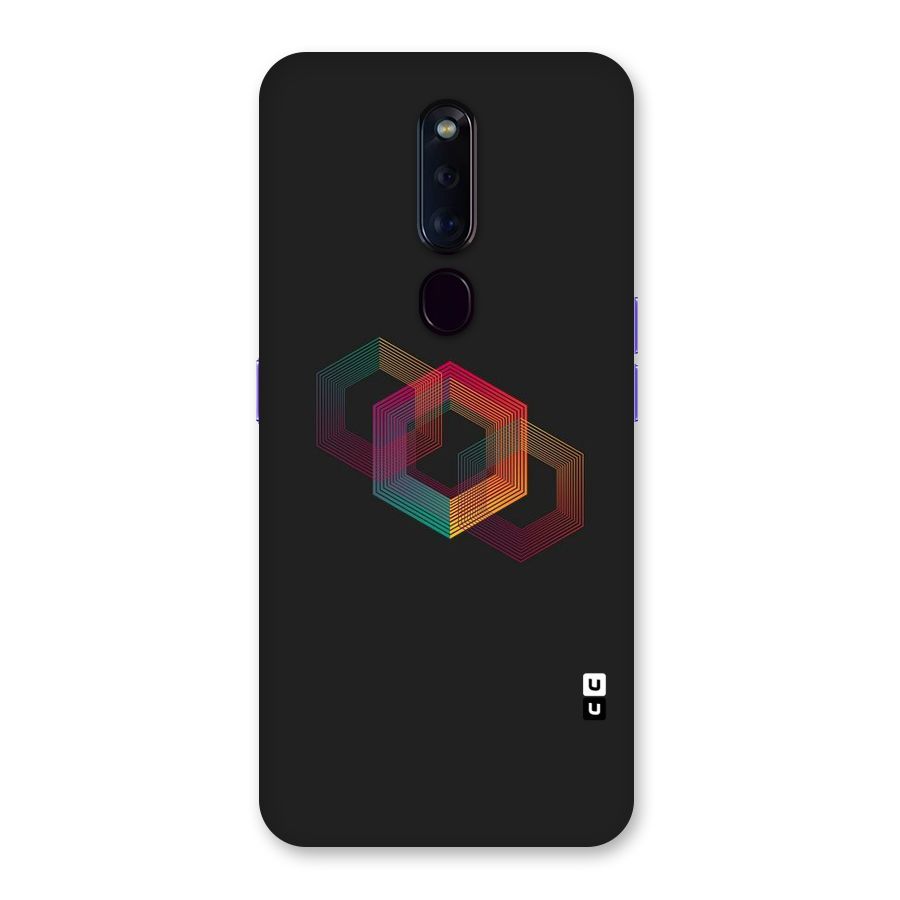 Tri-hexa Colours Back Case for Oppo F11 Pro