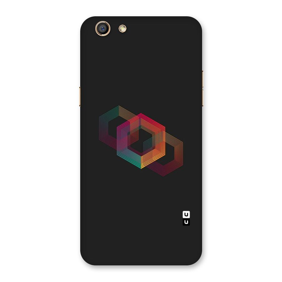 Tri-hexa Colours Back Case for Oppo F3
