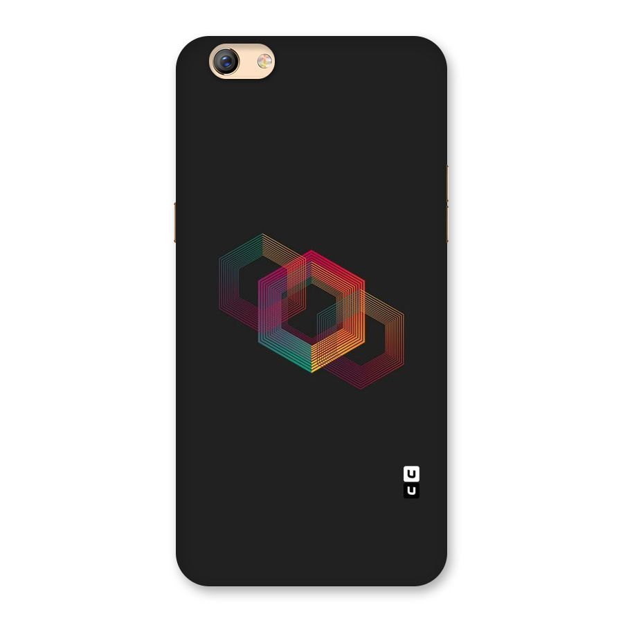 Tri-hexa Colours Back Case for Oppo F3 Plus