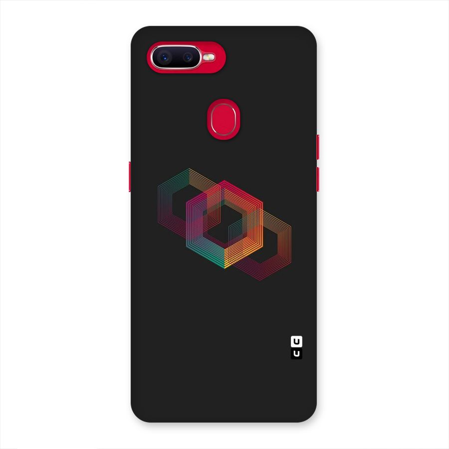 Tri-hexa Colours Back Case for Oppo F9 Pro