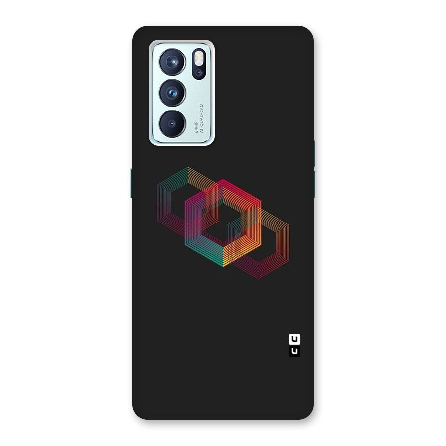 Tri-hexa Colours Back Case for Oppo Reno6 Pro 5G
