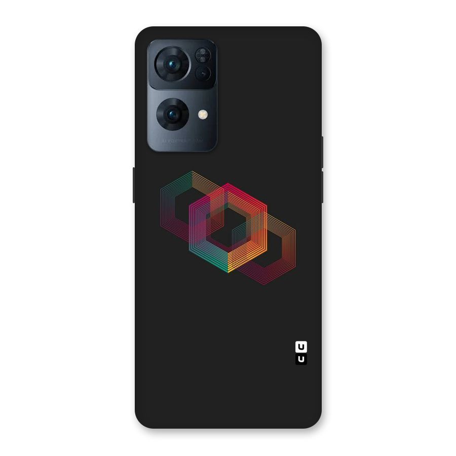 Tri-hexa Colours Back Case for Oppo Reno7 Pro 5G