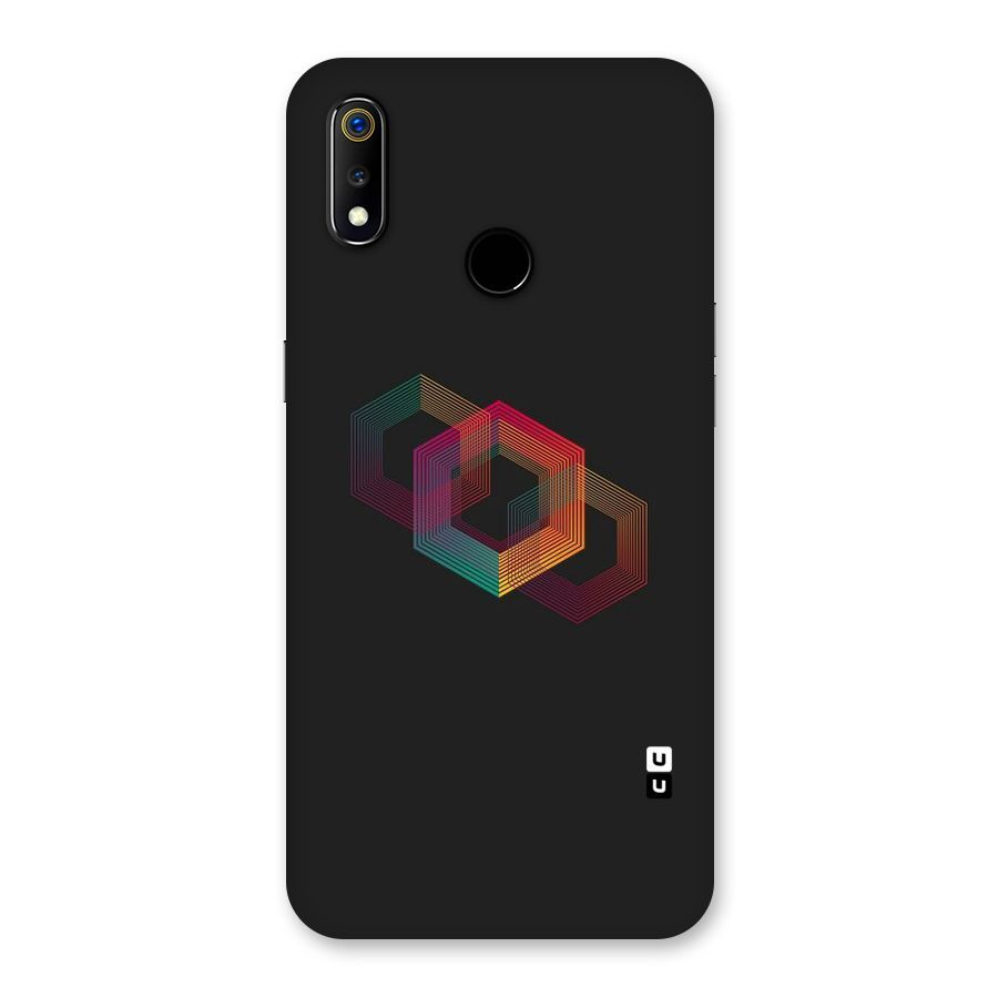Tri-hexa Colours Back Case for Realme 3