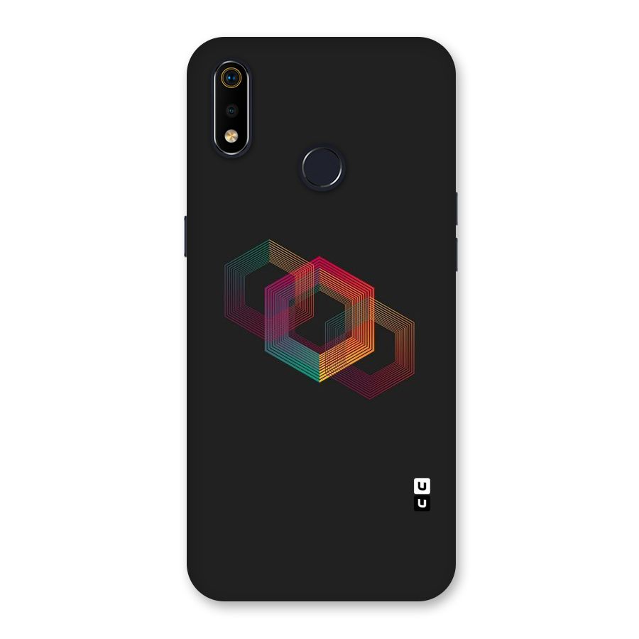 Tri-hexa Colours Back Case for Realme 3i