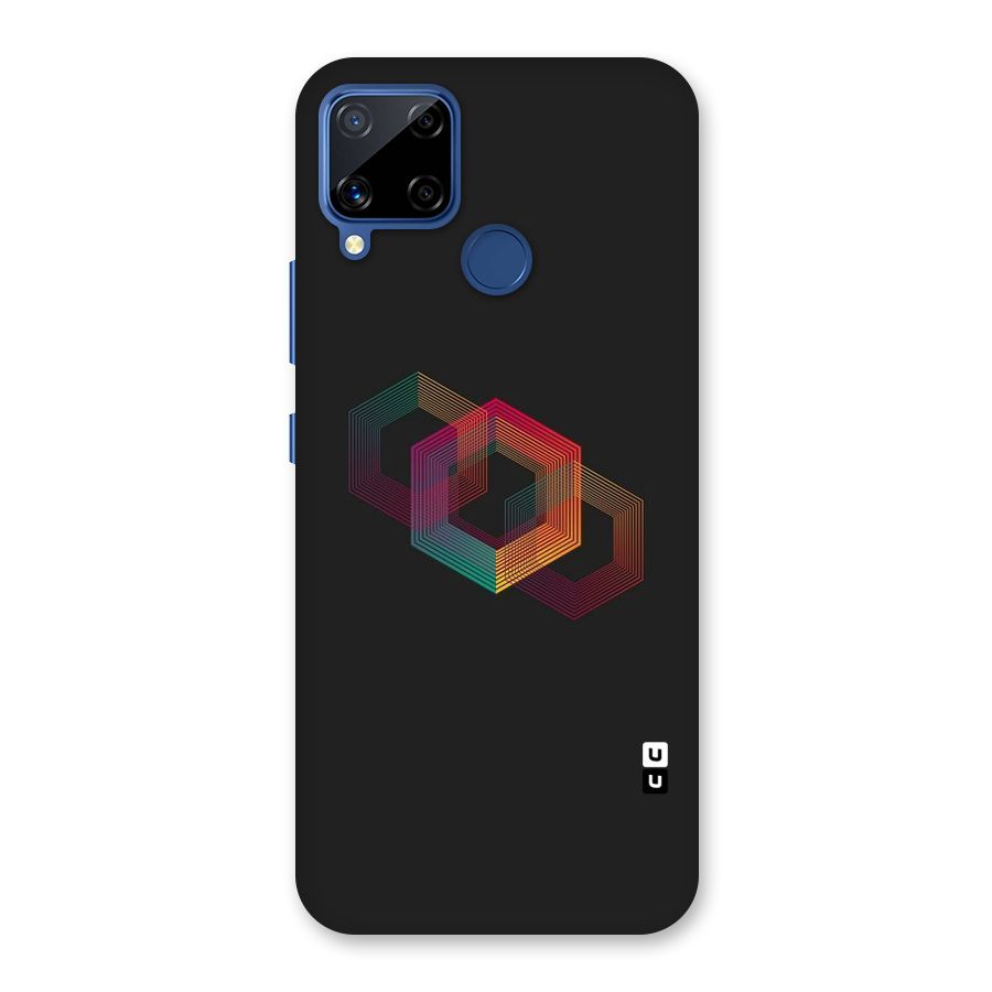 Tri-hexa Colours Back Case for Realme C15