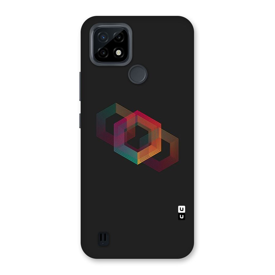 Tri-hexa Colours Back Case for Realme C21