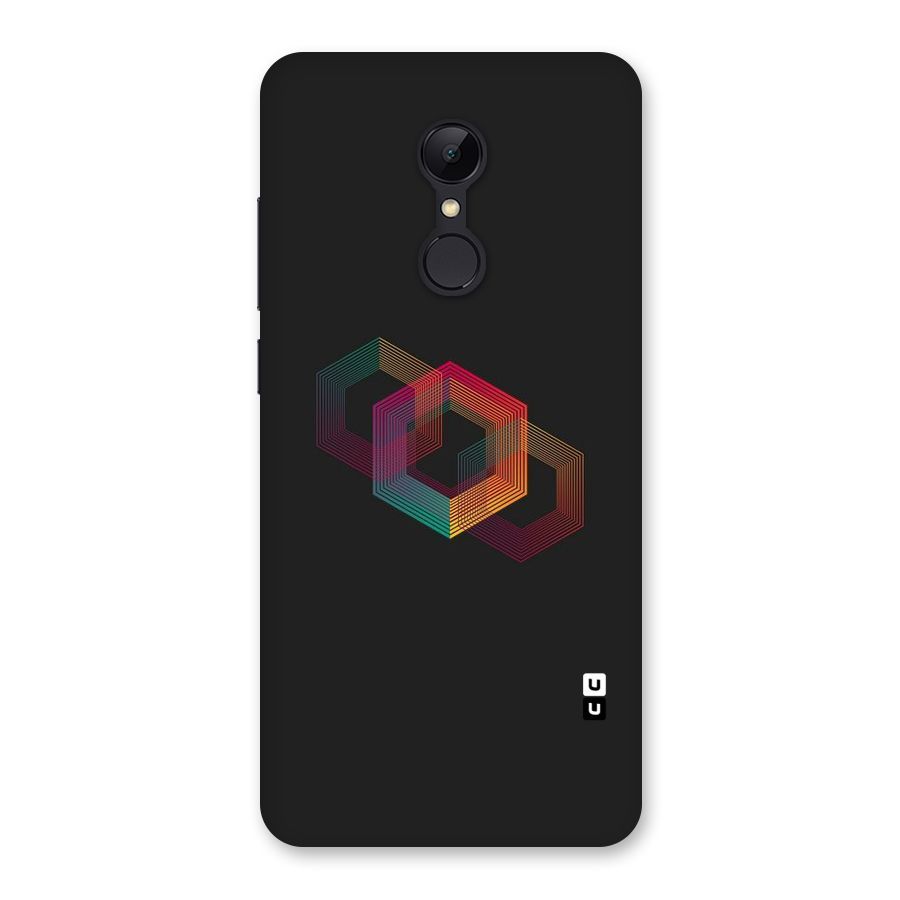 Tri-hexa Colours Back Case for Redmi 5