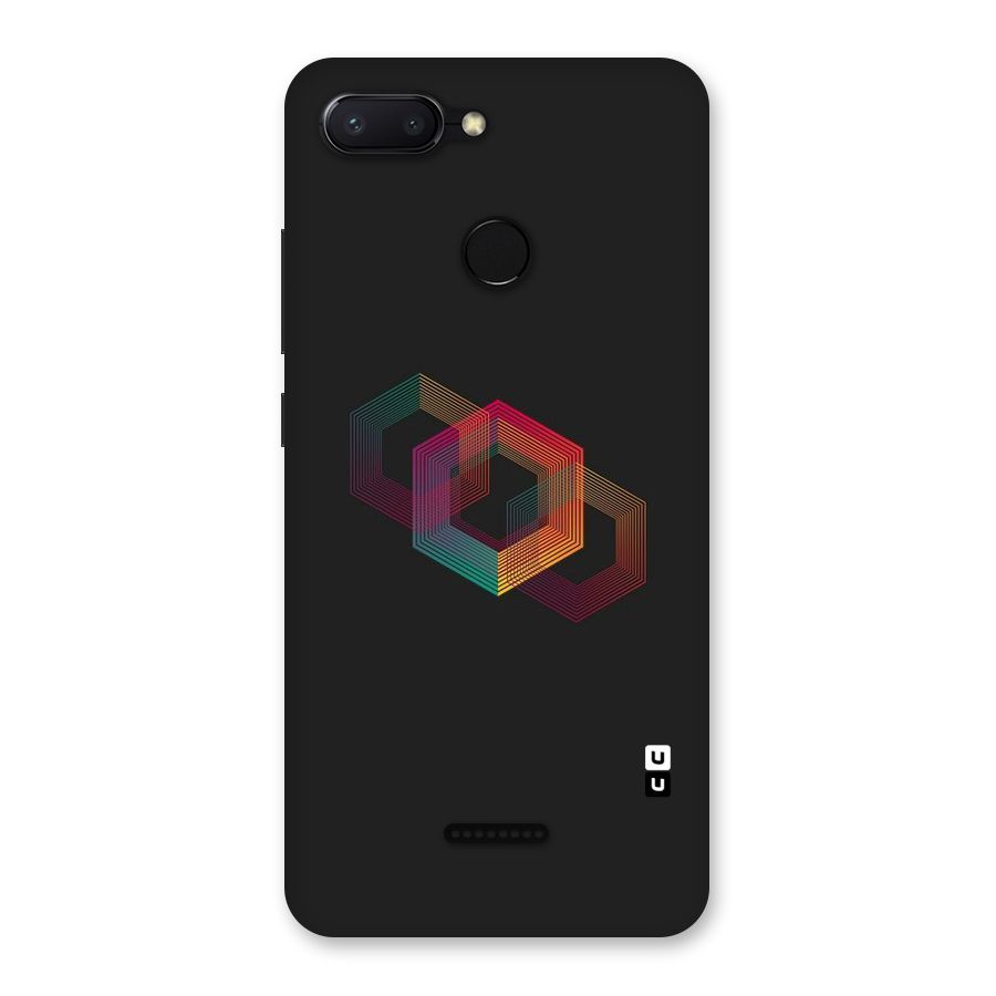 Tri-hexa Colours Back Case for Redmi 6