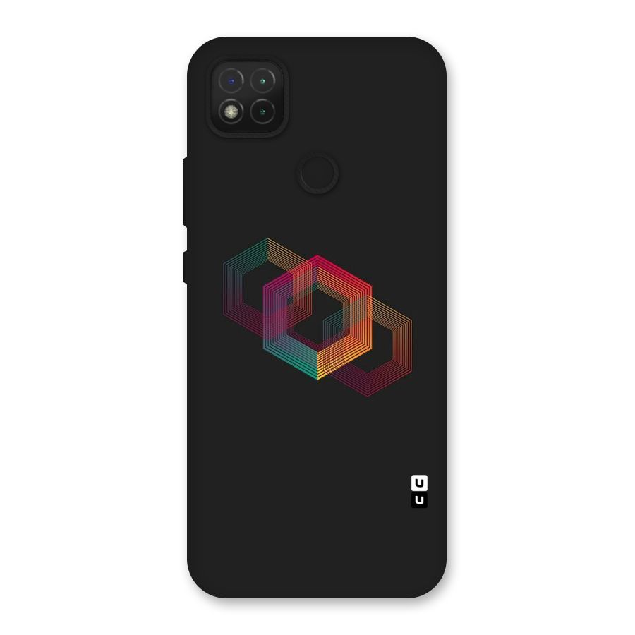 Tri-hexa Colours Back Case for Redmi 9C