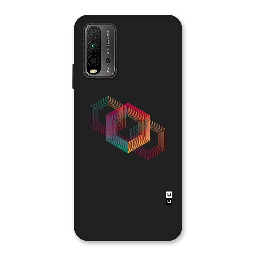 Tri-hexa Colours Back Case for Redmi 9 Power