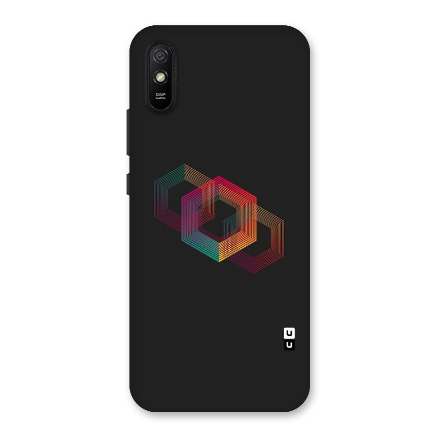 Tri-hexa Colours Back Case for Redmi 9i