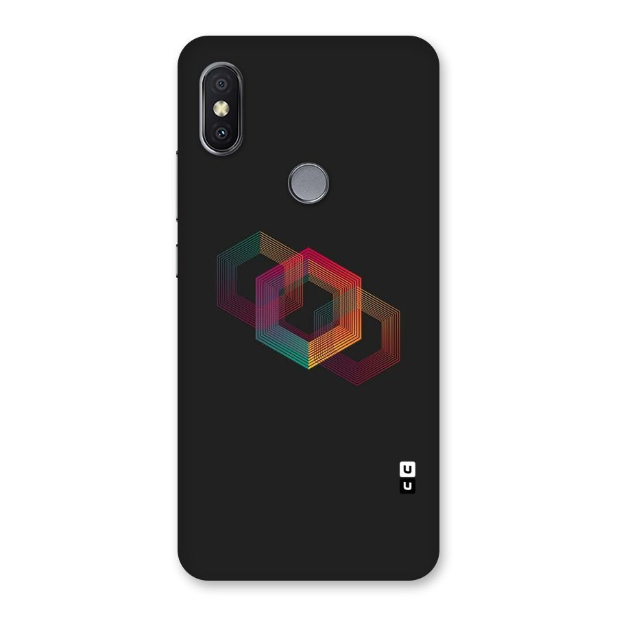 Tri-hexa Colours Back Case for Redmi Y2