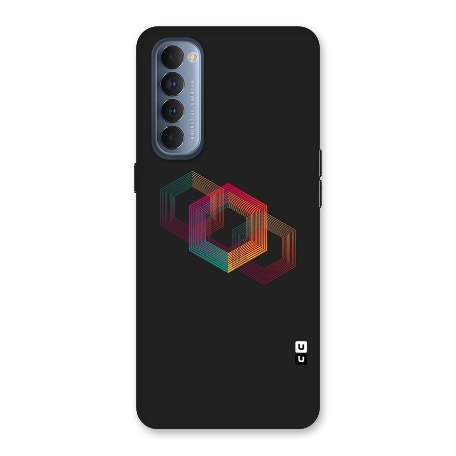 Tri-hexa Colours Back Case for Reno4 Pro