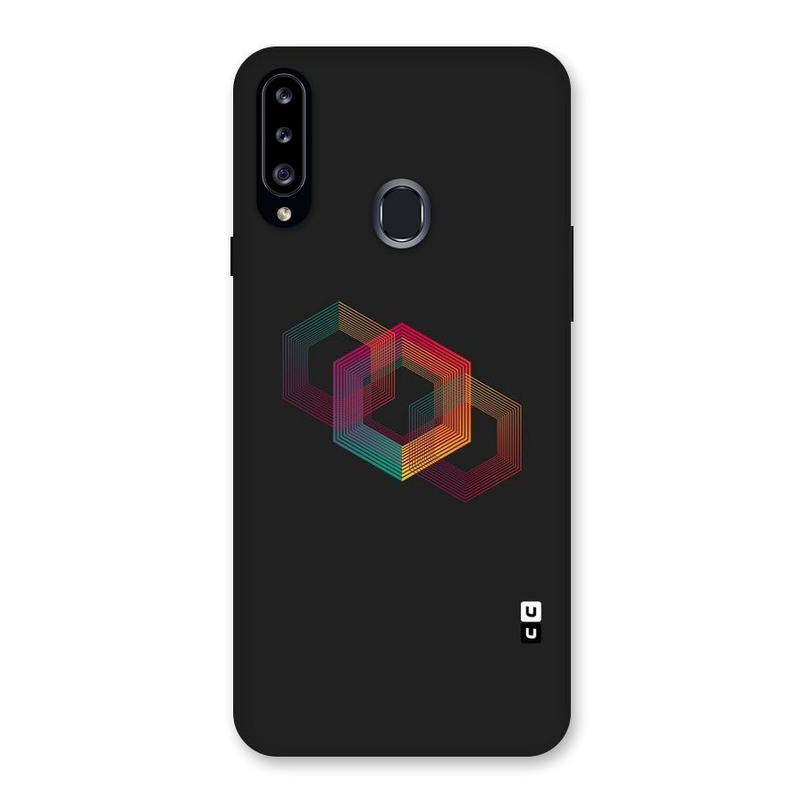 Tri-hexa Colours Back Case for Samsung Galaxy A20s