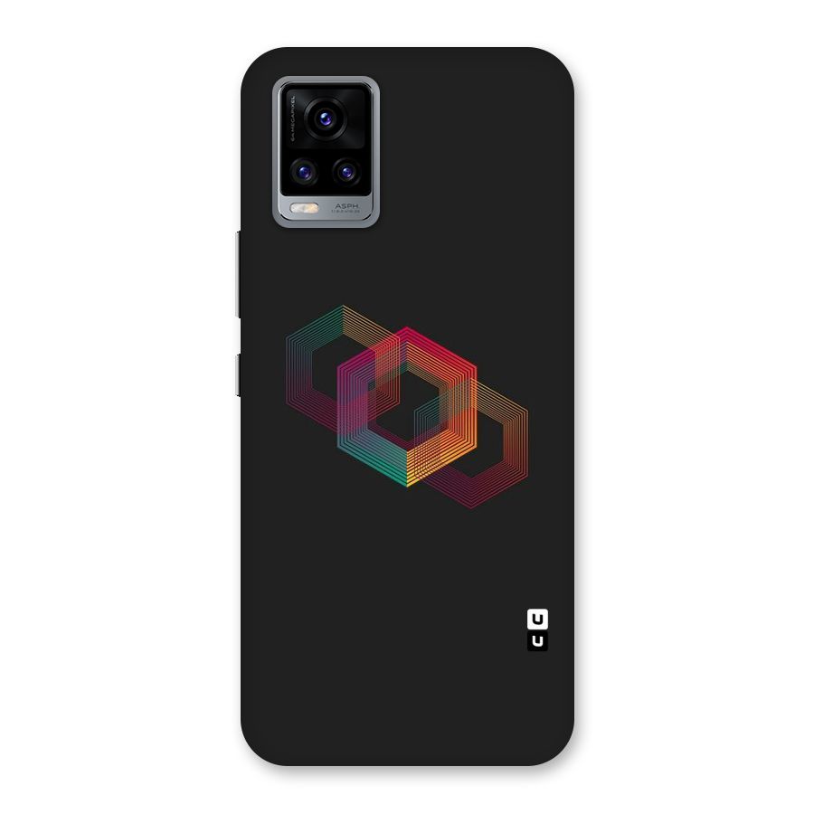 Tri-hexa Colours Back Case for Vivo V20