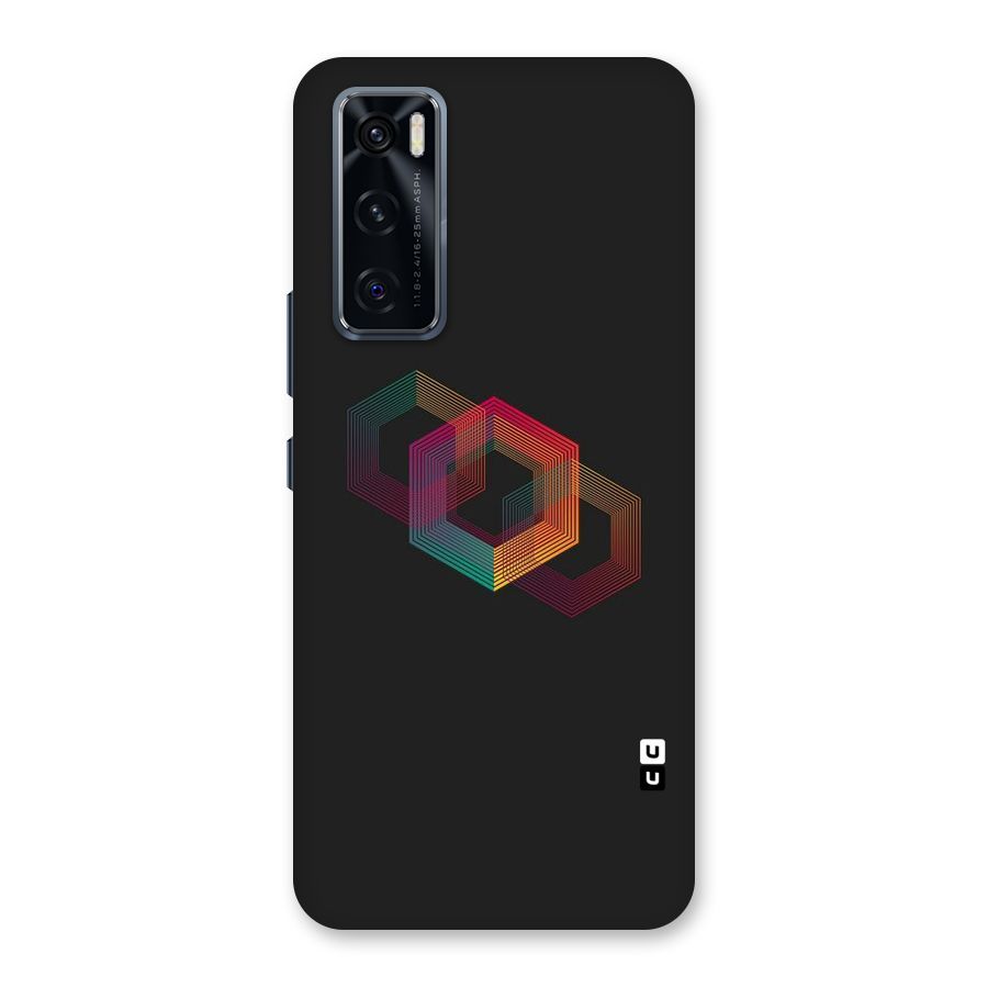 Tri-hexa Colours Back Case for Vivo V20 SE