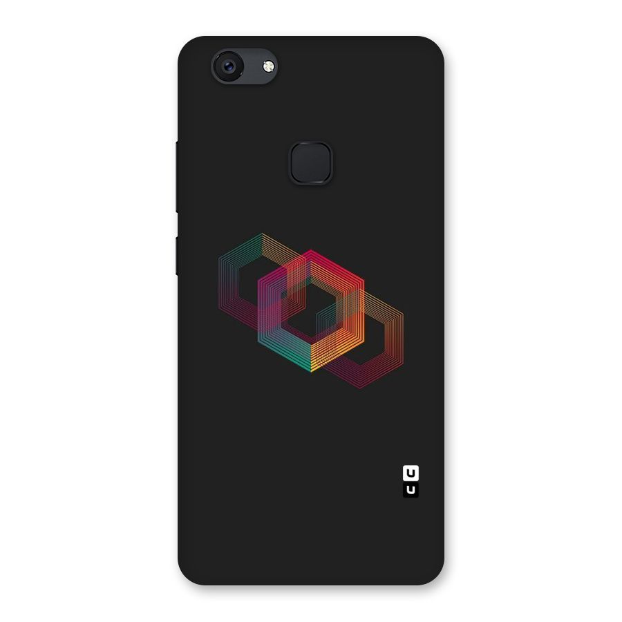 Tri-hexa Colours Back Case for Vivo V7 Plus