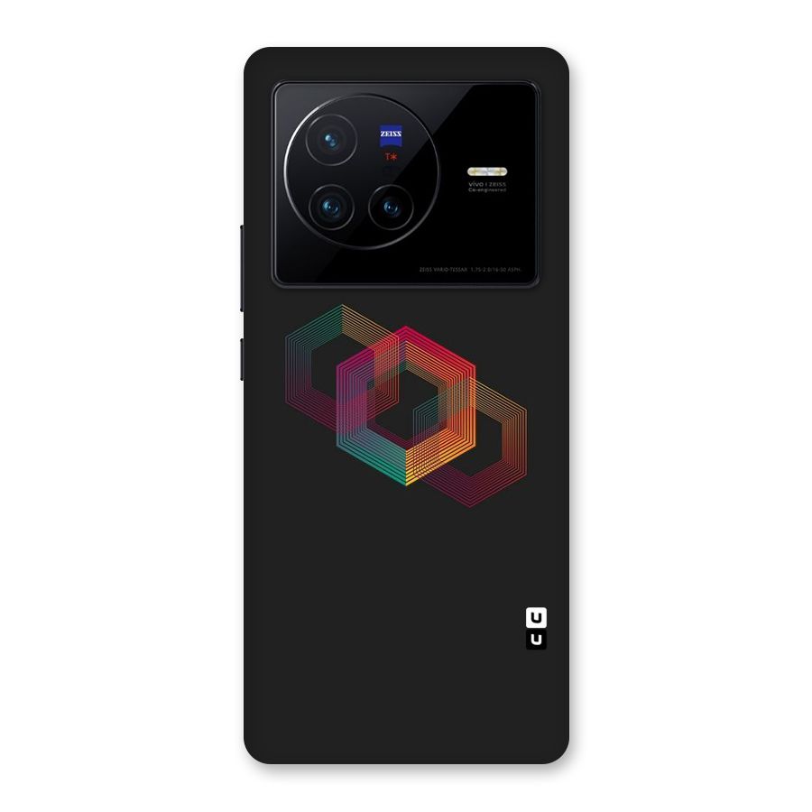 Tri-hexa Colours Back Case for Vivo X80