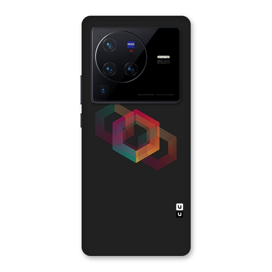 Tri-hexa Colours Back Case for Vivo X80 Pro