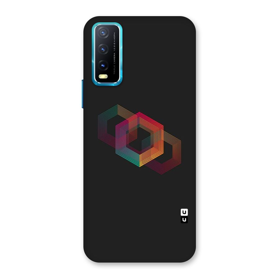 Tri-hexa Colours Back Case for Vivo Y20G