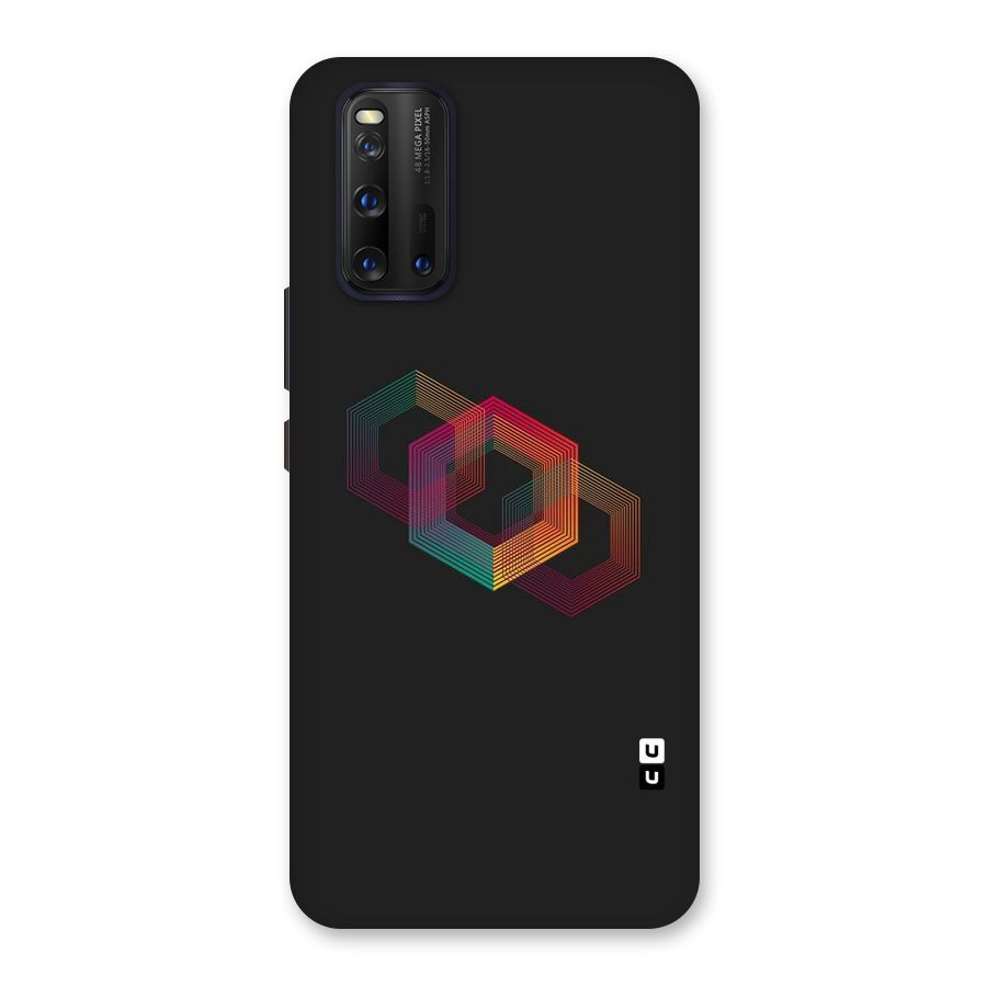 Tri-hexa Colours Back Case for Vivo iQOO 3