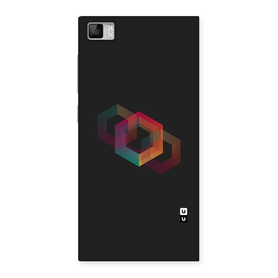 Tri-hexa Colours Back Case for Xiaomi Mi3