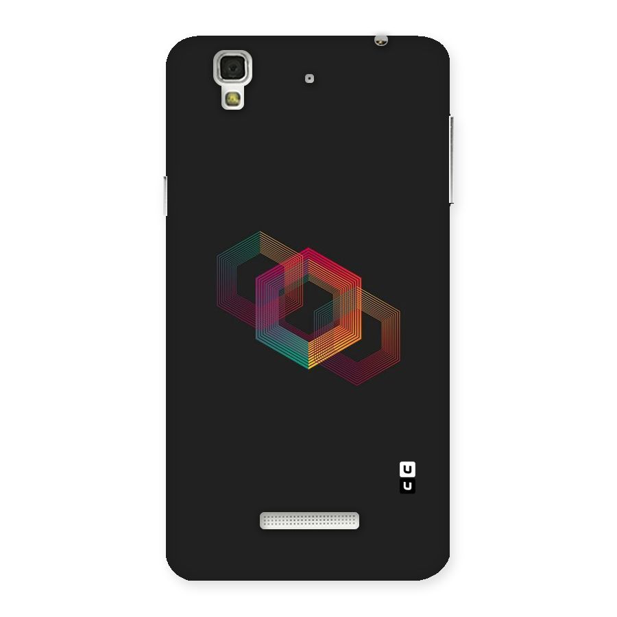 Tri-hexa Colours Back Case for Yu Yureka