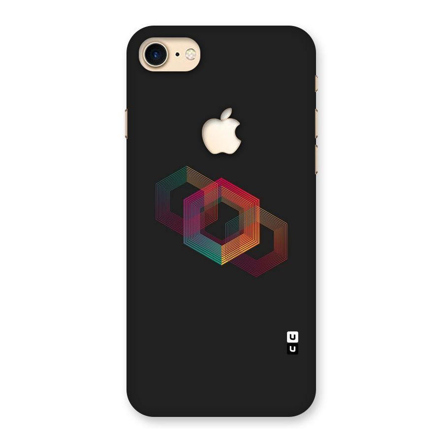 Tri-hexa Colours Back Case for iPhone 7 Apple Cut
