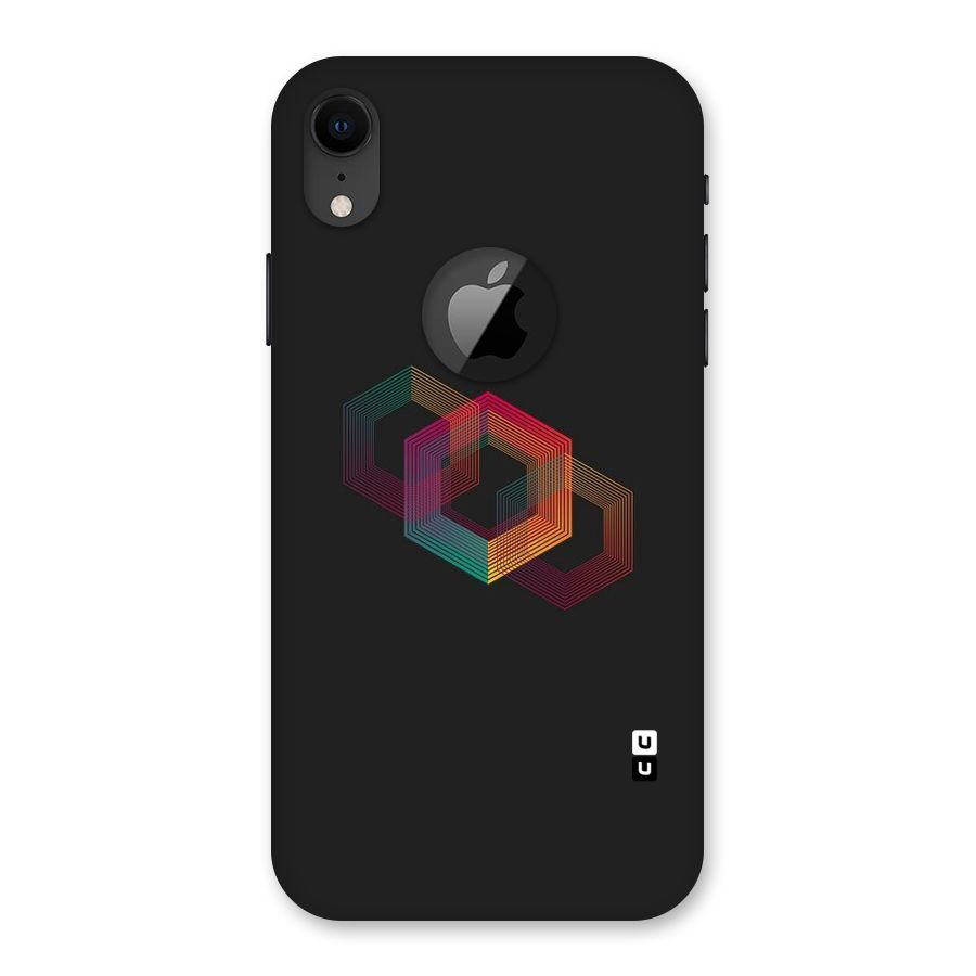 Tri-hexa Colours Back Case for iPhone XR Logo Cut