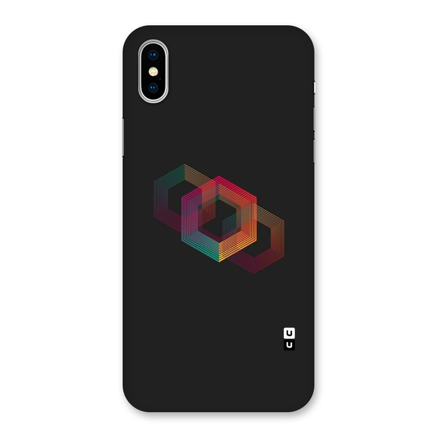 Tri-hexa Colours Back Case for iPhone XS